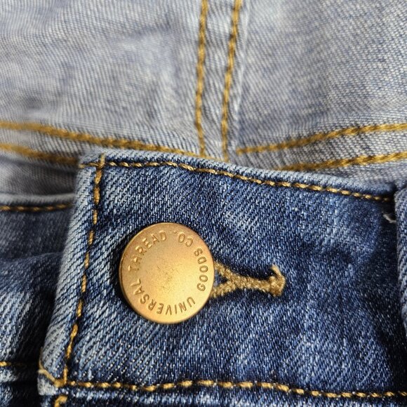 Universal Thread Jeans Womens 6/28R Blue High Rise Skinny Distressed Stretch - Picture 5 of 13